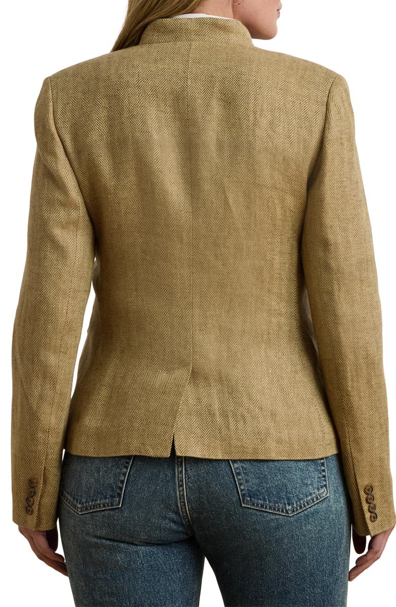 Lauren Ralph Lauren Herringbone Linen Jacket, Alternate, color, 