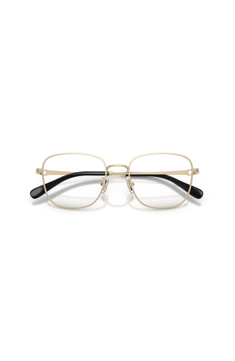 COACH 52mm Square optical glasses, Alternate, color, Gold