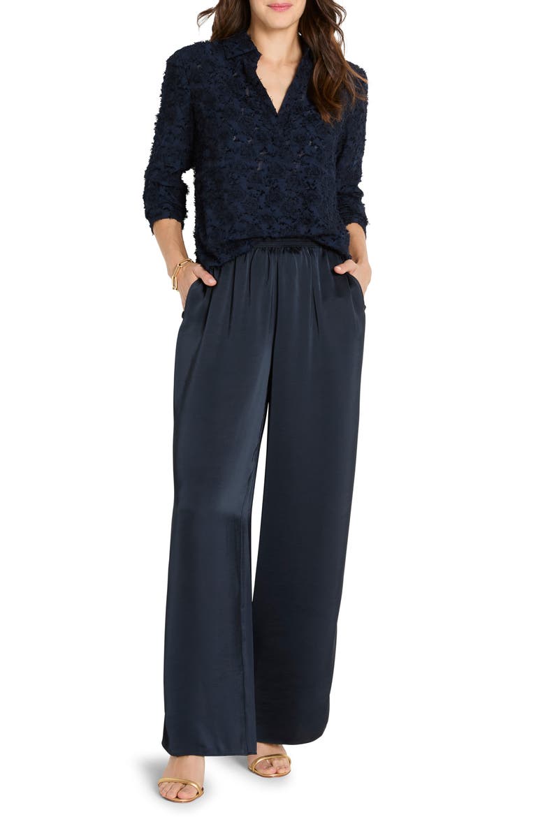 Day Gloss Wide Leg Pull-On Pants, Alternate, color, DARK INDIGO