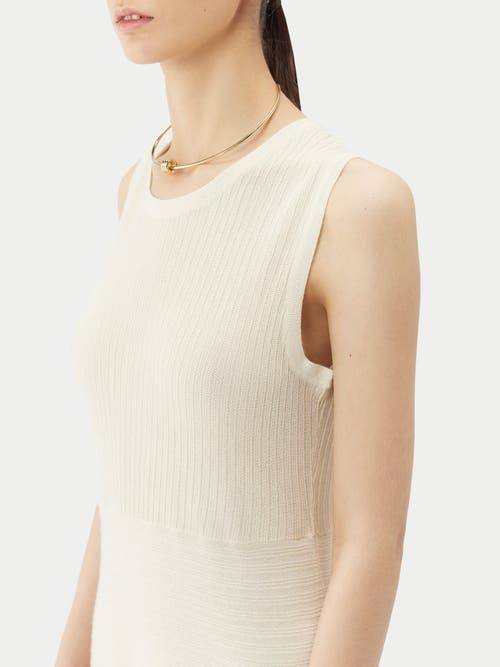 Gobi Mongolian Cashmere Lightweight Cashmere Silk Dress In Marshmallow