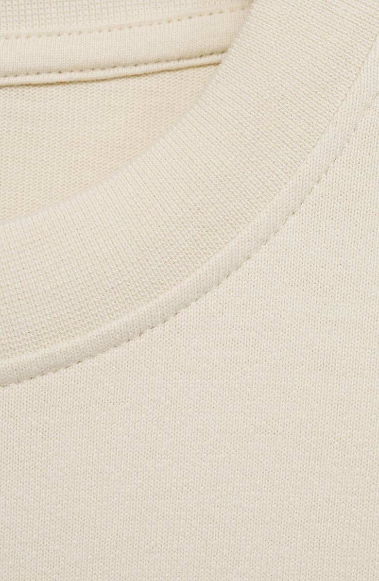 MANGO Oversize Cotton T-Shirt, Alternate, color, Ecru