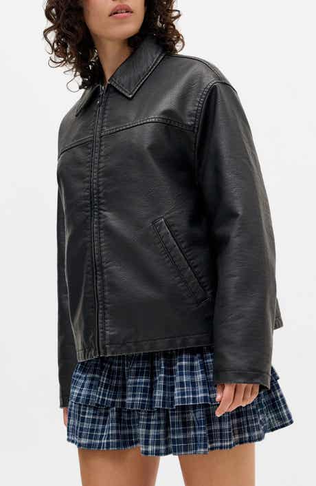 BDG Urban Outfitters Dex Wadded Faux Leather Jacket
