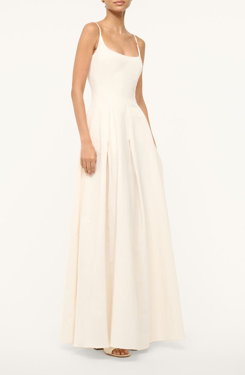 STAUD Joy Cotton Blend Maxi Dress, Alternate, color, Ivory