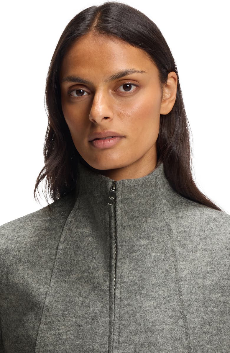 BOSS Jundalini Crop Wool Jacket, Alternate, color, Concrete Grey Melange