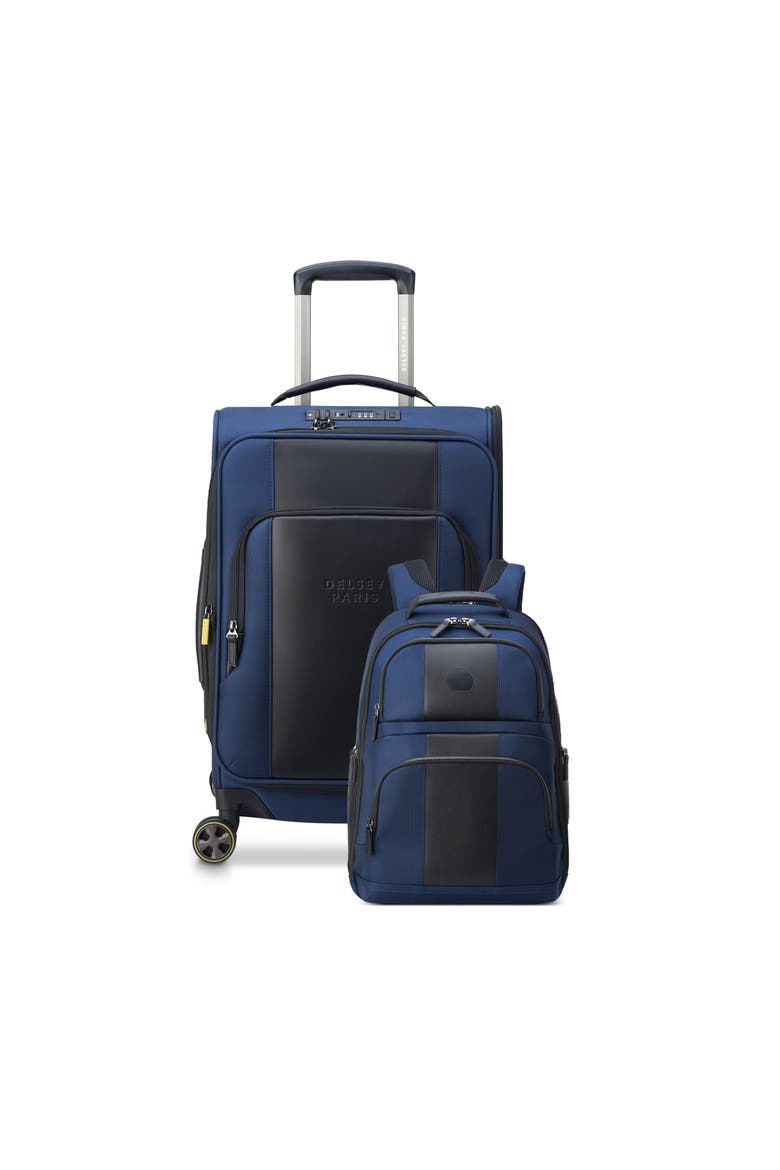 Wagram 2 Piece Set - 20" Carry-On Spinner & 15.6" Laptop Backpack, Main, color, Navy