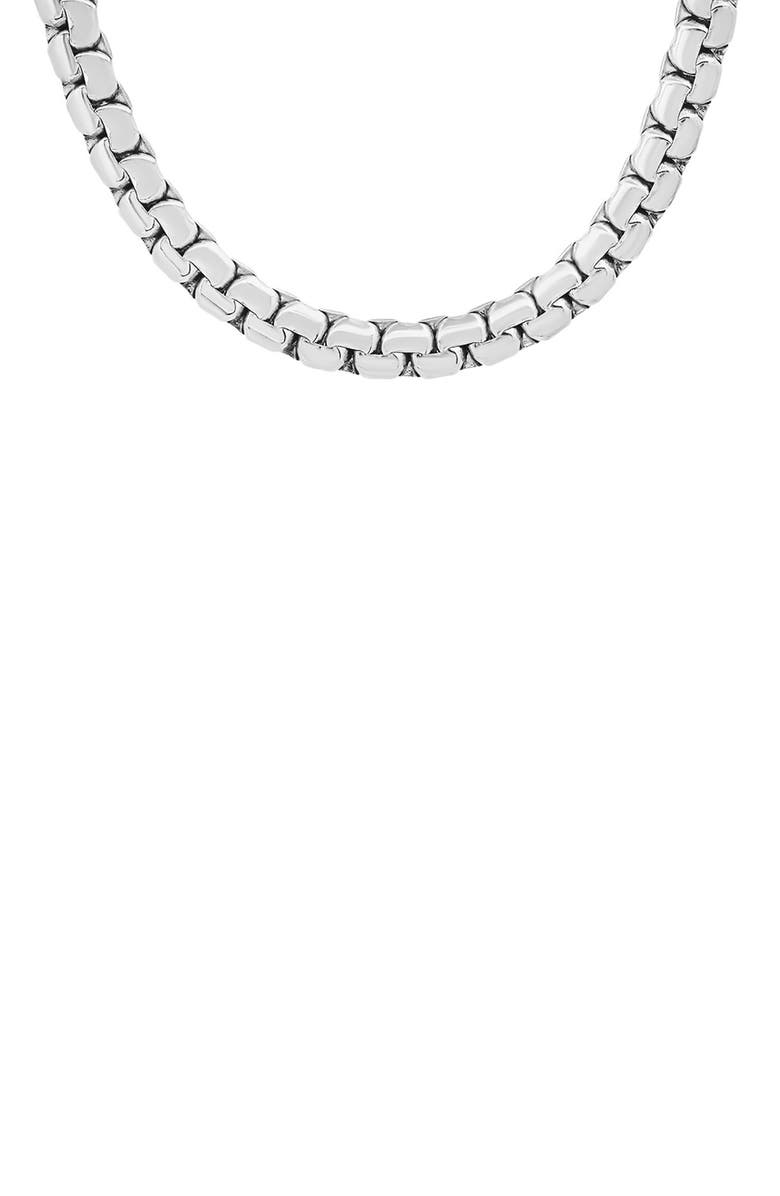 STEELTIME Box Chain Necklace, Alternate, color, Metallic