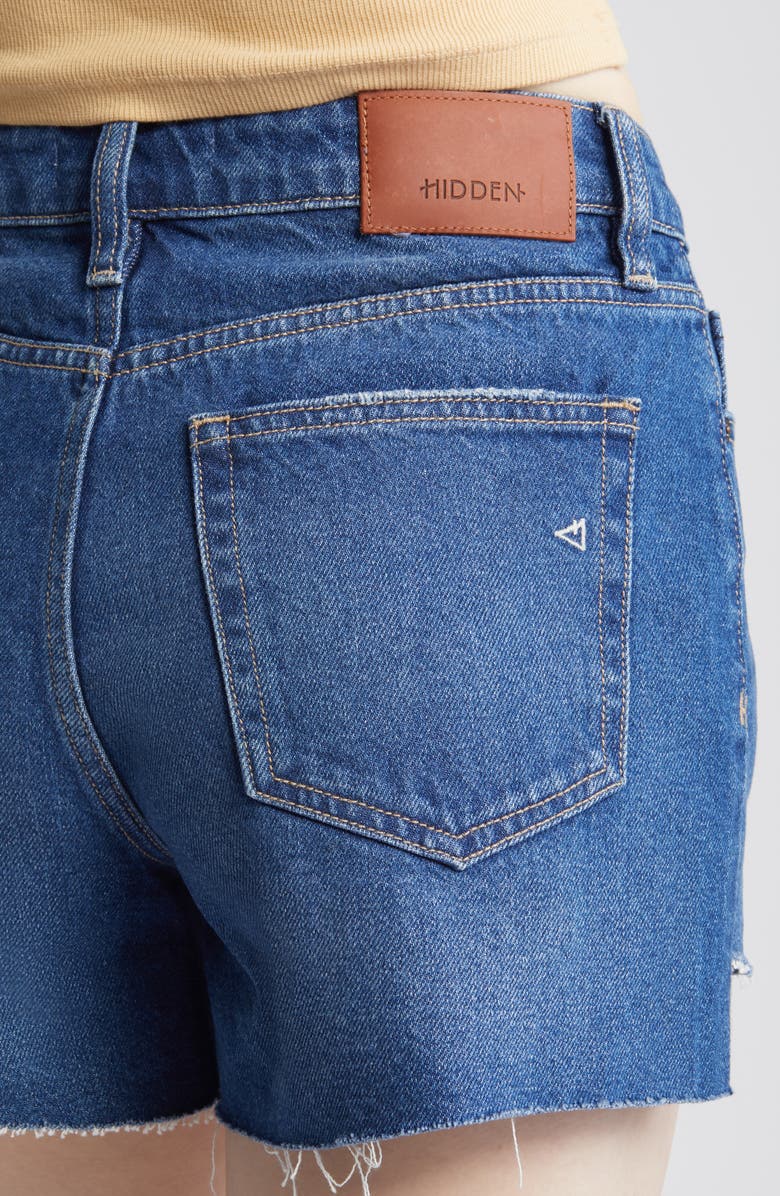 HIDDEN JEANS Cutoff Denim Mom Shorts, Alternate, color, 