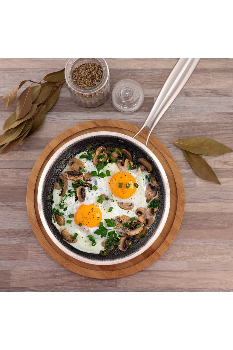8in Hybrid Nonstick Stainless Steel Frying Pan Silver, Alternate, color, Silver