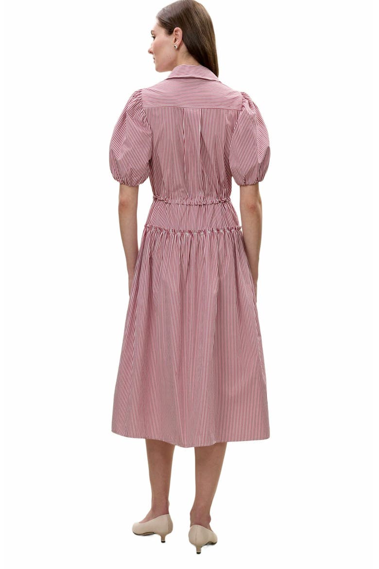 Poplin Shirt Dress, Alternate, color, RED STRIPE