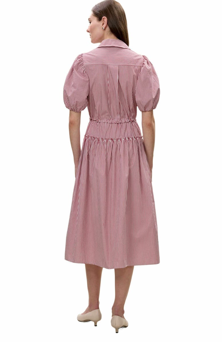 Rebecca Taylor Poplin Shirt Dress, Alternate, color, Red Stripe