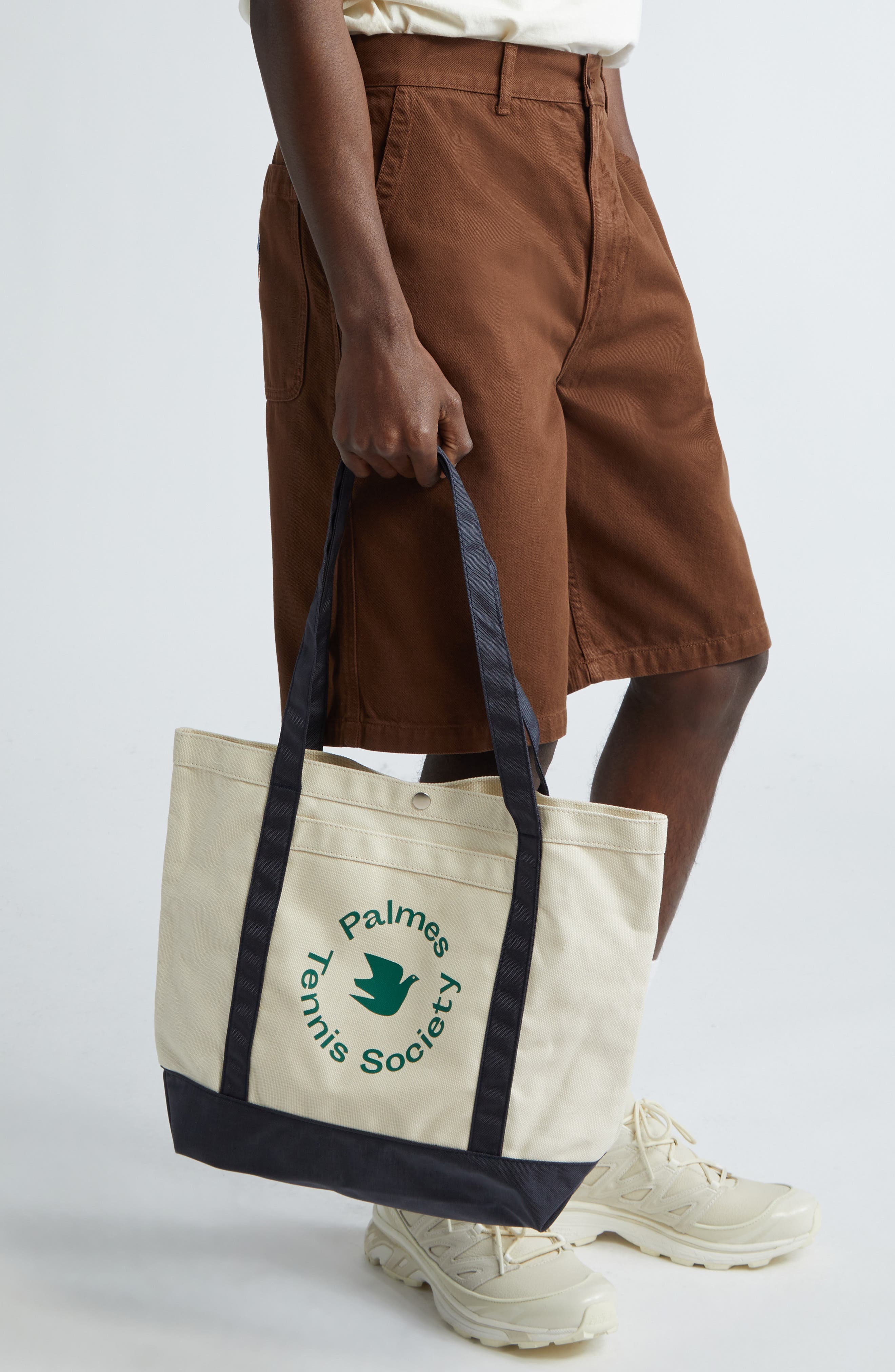 PALMES Tennis Society Canvas Tote, Alternate, color, 