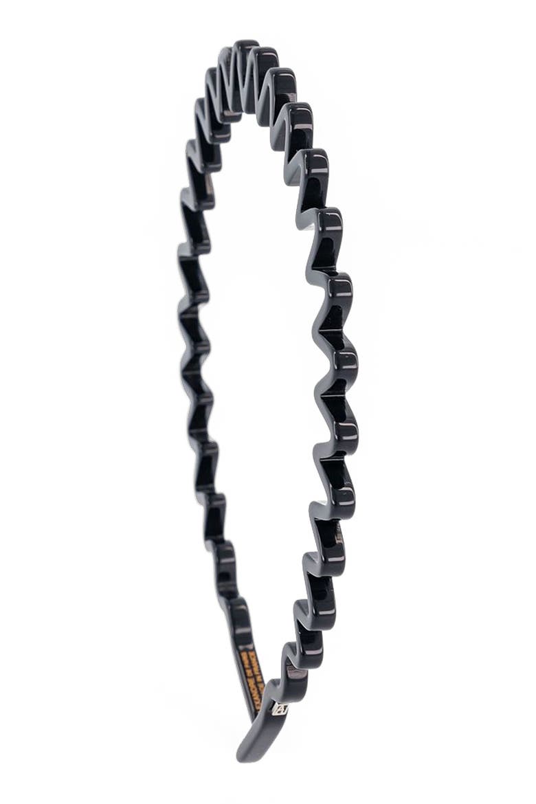 Alesia Acetate Headband, Alternate, color, Black