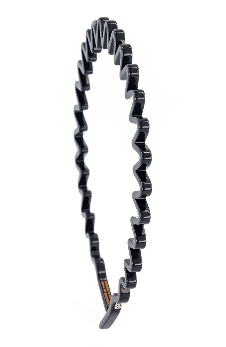 Alexandre de Paris Alesia Acetate Headband, Alternate, color, Black