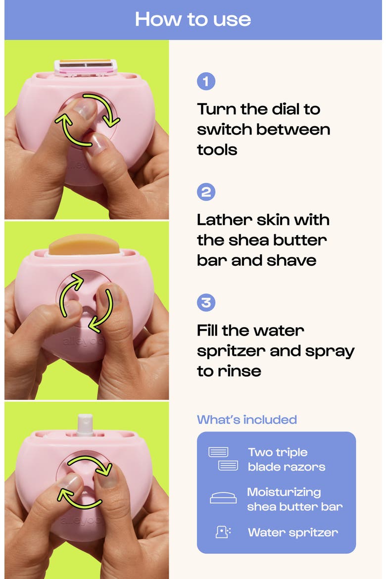All-in-One Portable Razor, Alternate, color, DUSTY PINK