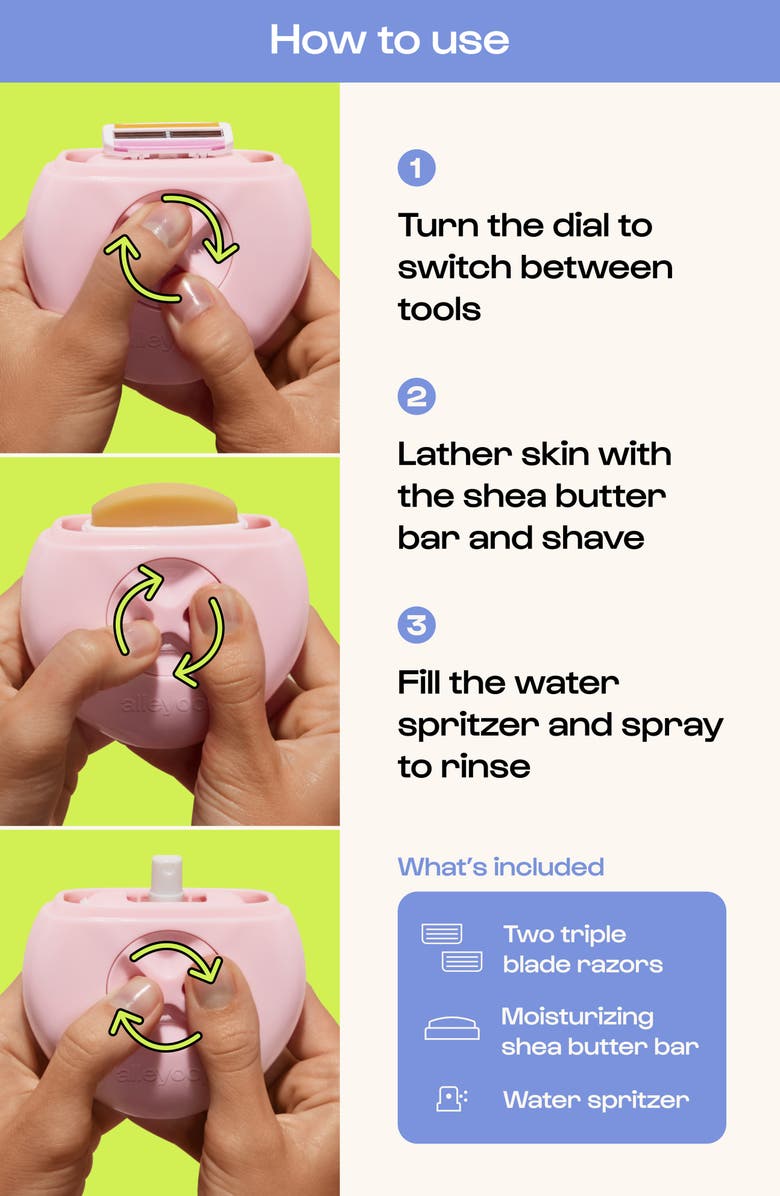 Alleyoop All-in-One Portable Razor, Alternate, color, Dusty Pink