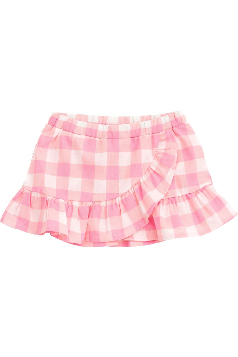 Glitter Bodysuit and Skirt Set, Alternate, color, Pink Gingham