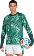 adidas Men's adidas Green Mexico National Team 2026 Long Sleeve Pre-Match Top