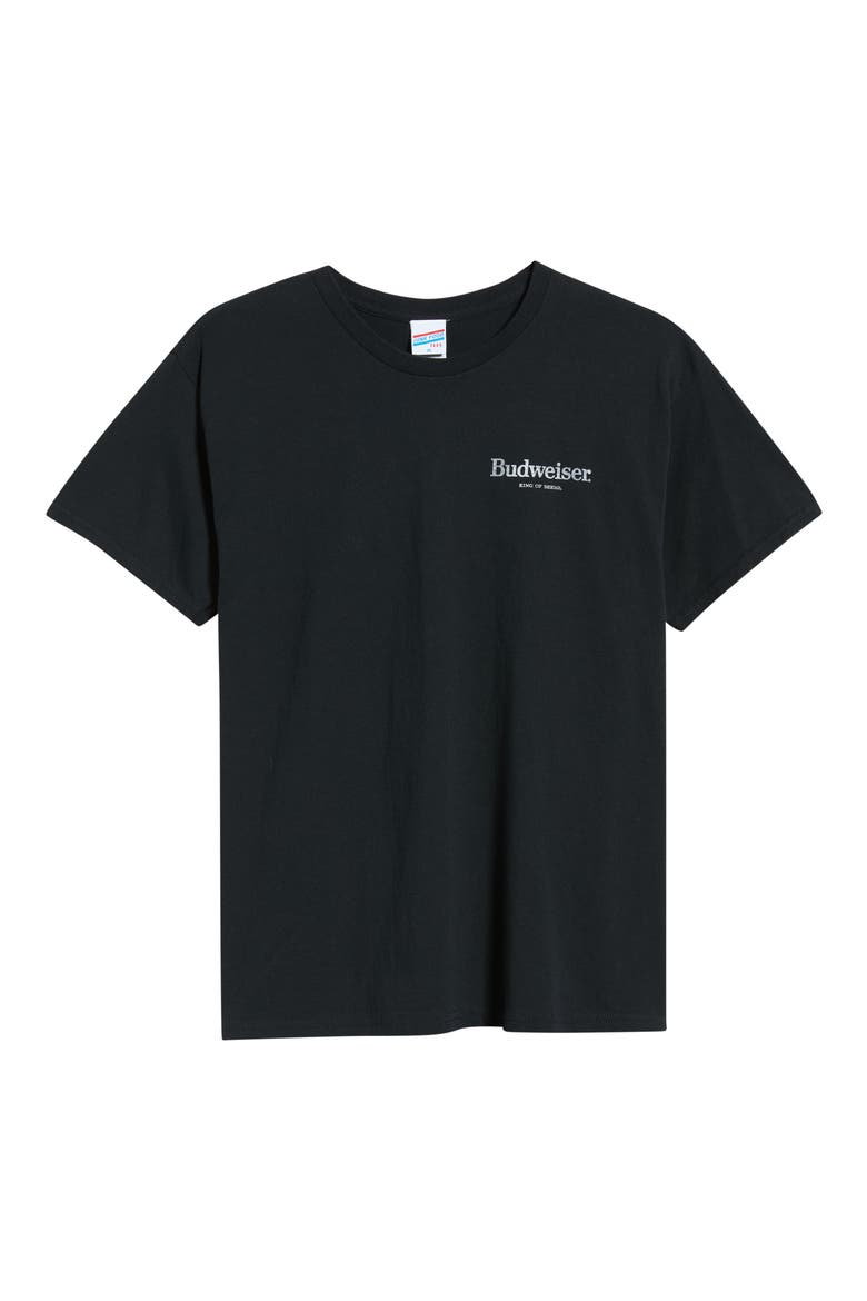 Budweiser® Bottle Cotton Graphic T-Shirt, Alternate, color, BLACK