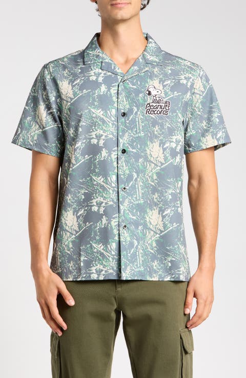 Peanuts Records Camp Shirt