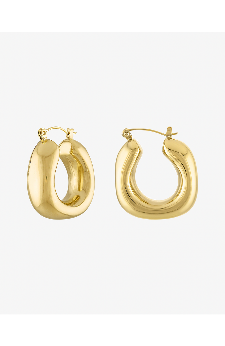 BEN ONI Square Tube Hoop Earrings, Main, color, Gold