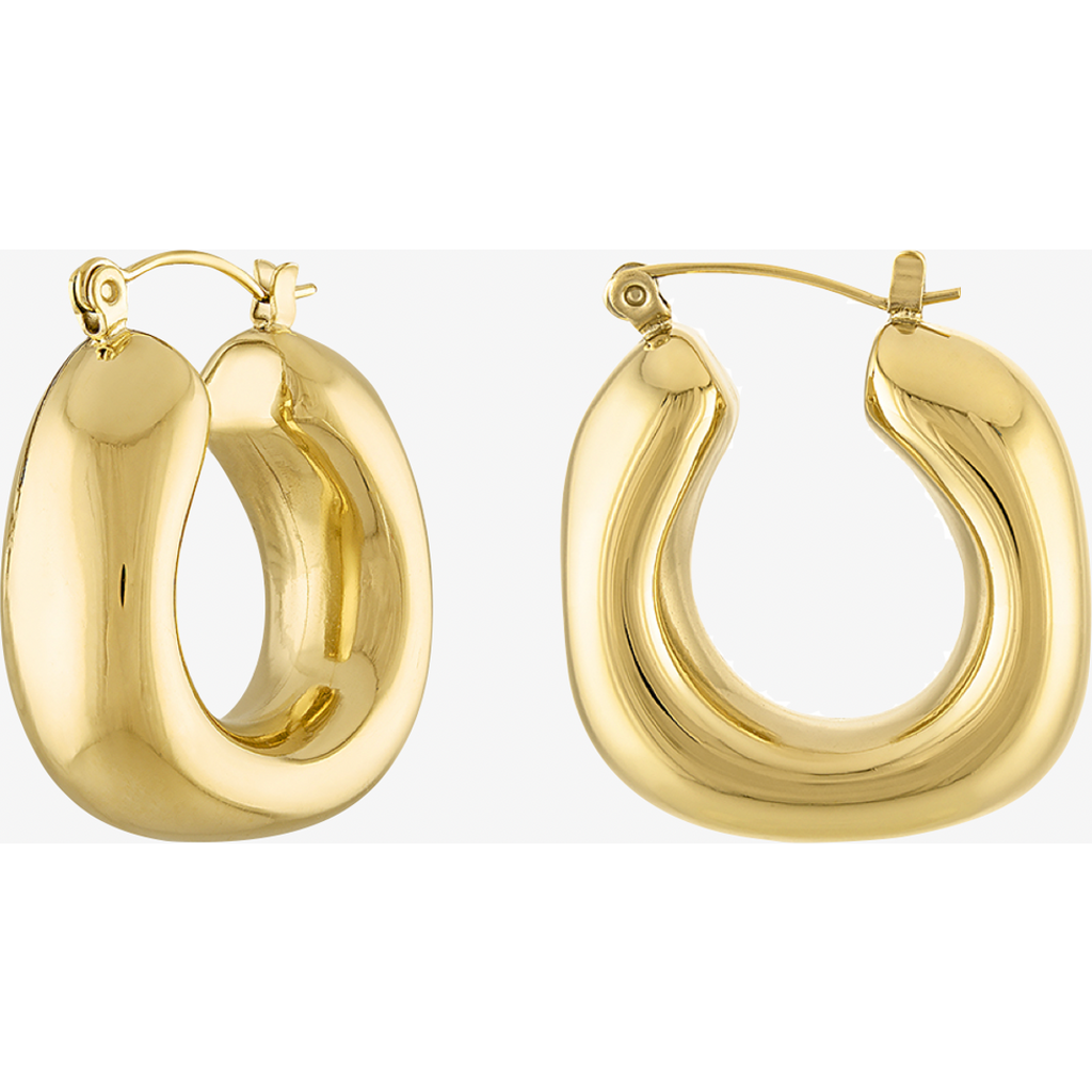Ben Oni Square Tube Hoop Earrings In Gold