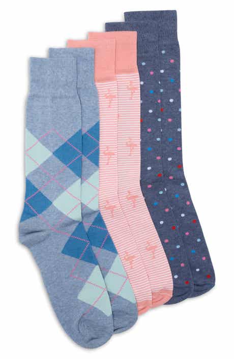 3-Pack Argyle Flamingo Dress Socks