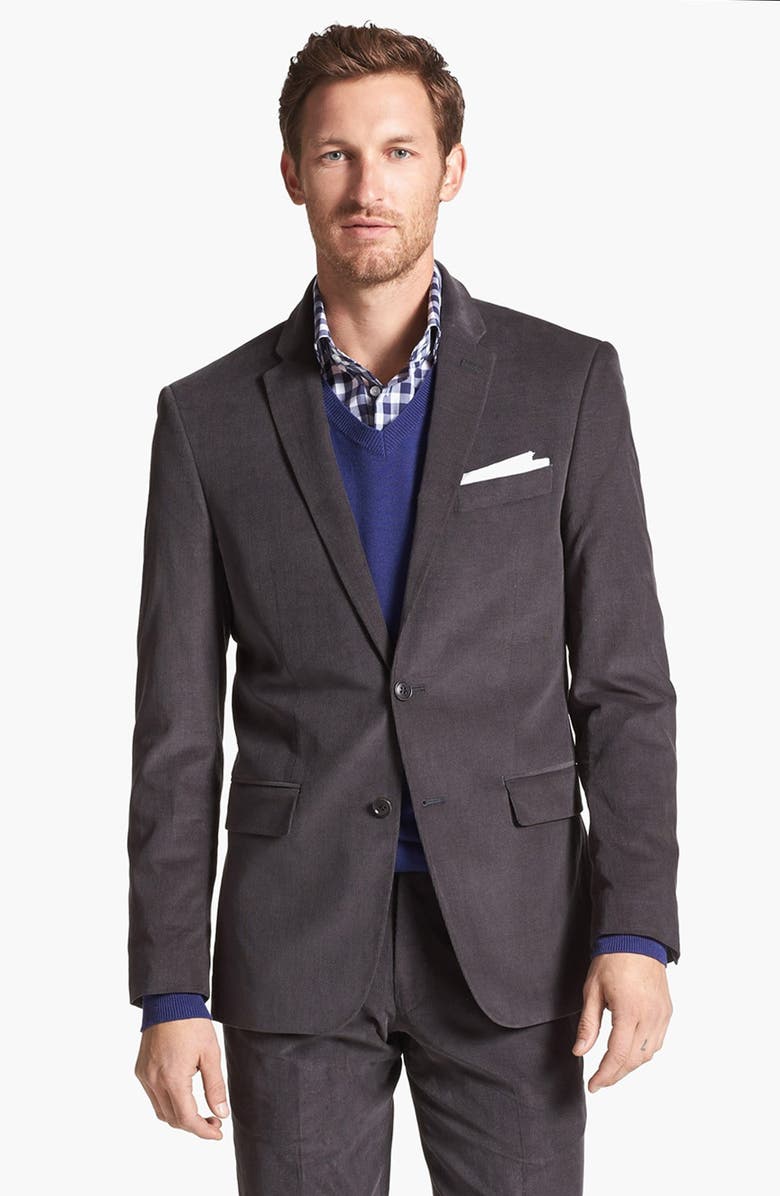 John Varvatos Star USA Trim Fit Corduroy Blazer, Main, color, 