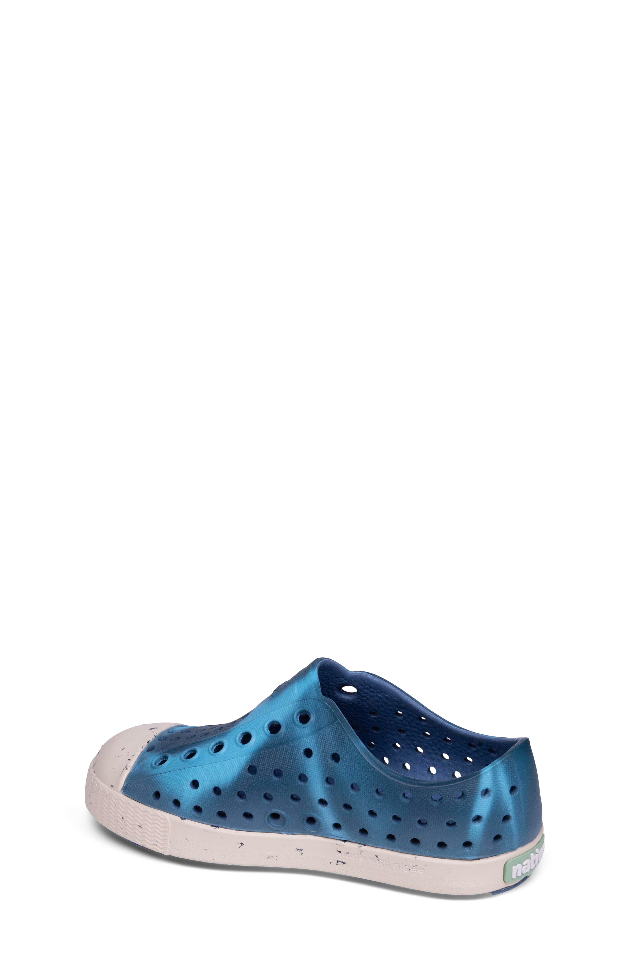 Native Shoes Kids' Jefferson Bloom Water Friendly Perforated Slip-On, Alternate, color, Dawn Blue/ Bone/ Shoreline