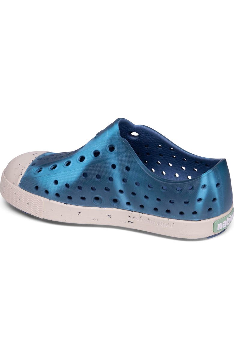 Native Shoes Kids' Jefferson Bloom Water Friendly Perforated Slip-On, Alternate, color, Dawn Blue/ Bone/ Shoreline