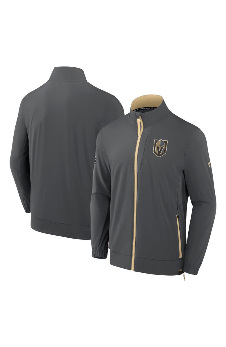 FANATICS Men's Fanatics Branded  Gray Vegas Golden Knights Authentic Pro Rink Full-Zip Jacket, Main, color, 