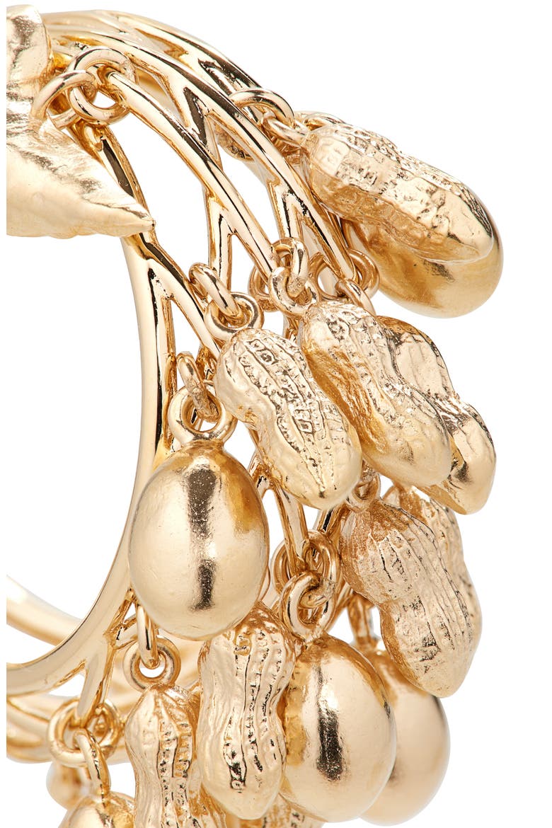 Lucky Charms Golden Hoop Earrings, Alternate, color, GOLDEN YELLOW