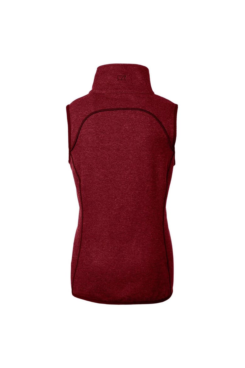 Women's Cutter & Buck Heathered Red San Francisco 49ers Mainsail Full-Zip Vest, Alternate, color, Heather Red