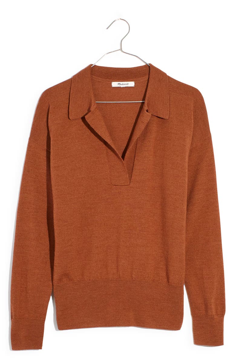 Madewell Polo Sweater, Alternate, color,