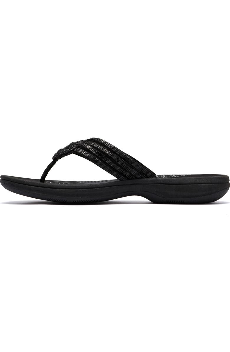 Clarks<sup>®</sup> Breeze Gem Crystal Embellished Flip Flop, Alternate, color, Black