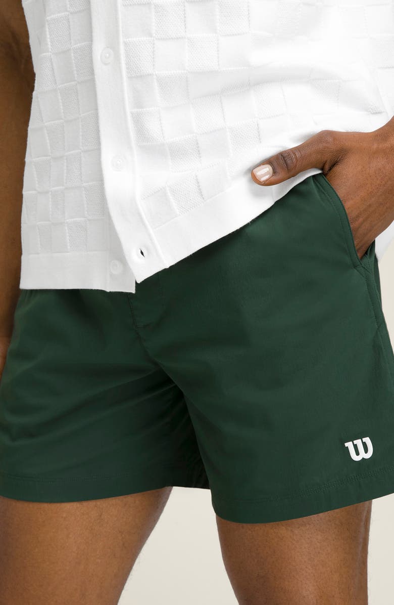 WILSON Tennis Water Repellent Volley Shorts, Alternate, color, Sycamore