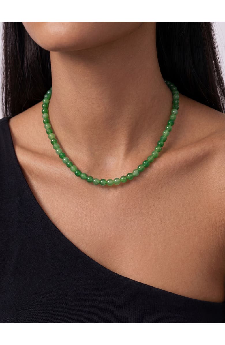 seree Lime Green jade beaded necklace, Alternate, color, Green