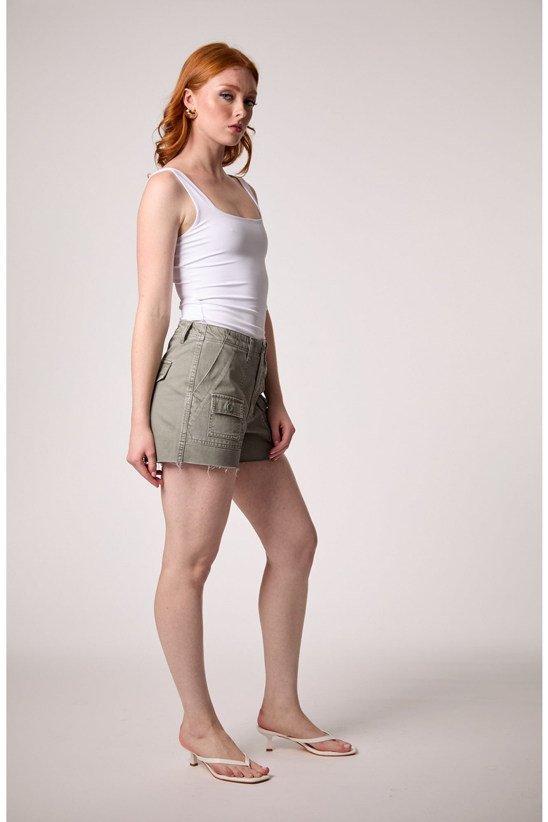 Adeline Cargo Shorts, Alternate, color, Light Olive