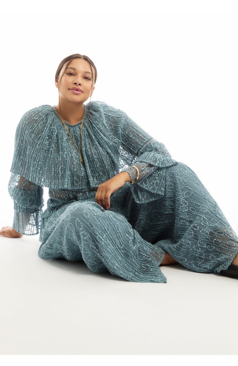 June + Vie Lace Wide-Leg Pants, Alternate, color, Mountain Spring