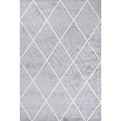 Jonathan Y Cole Minimalist Diamond Trellis Area Rug In Light Gray/white