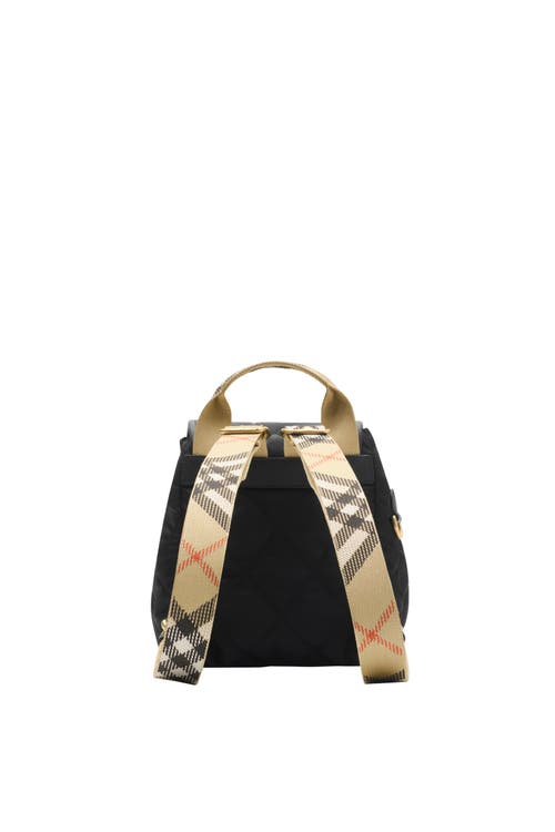 Burberry Mini Horseshoe Backpack In Black