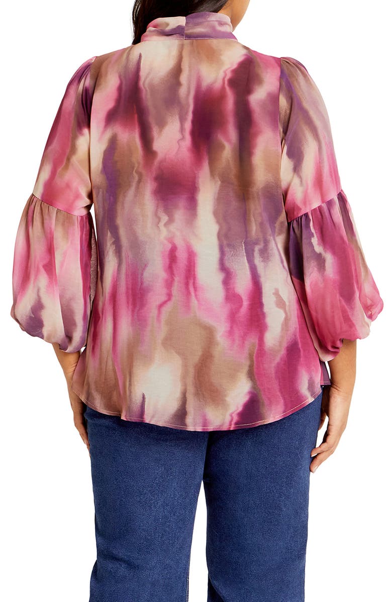 City Chic Romance Semisheer Button-Up Shirt, Alternate, color, 