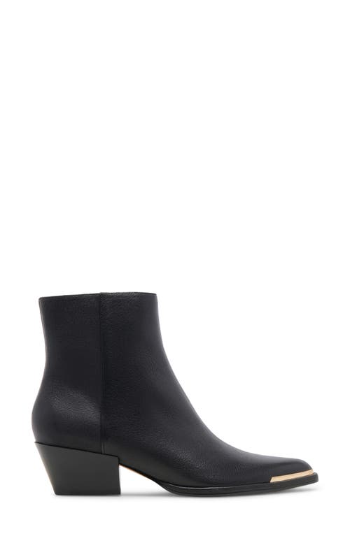 Dolce Vita Nonah Pointed Toe Bootie In Black Leather