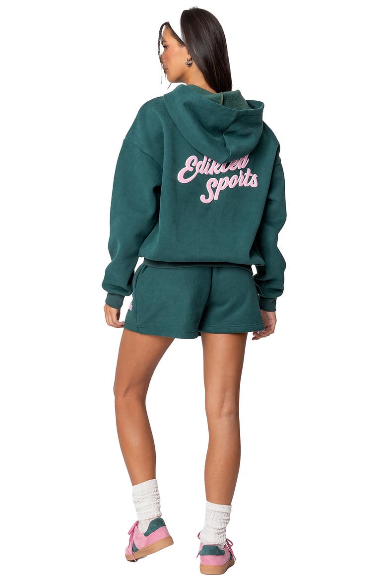 So Sporty Sweat Shorts, Alternate, color, GREEN