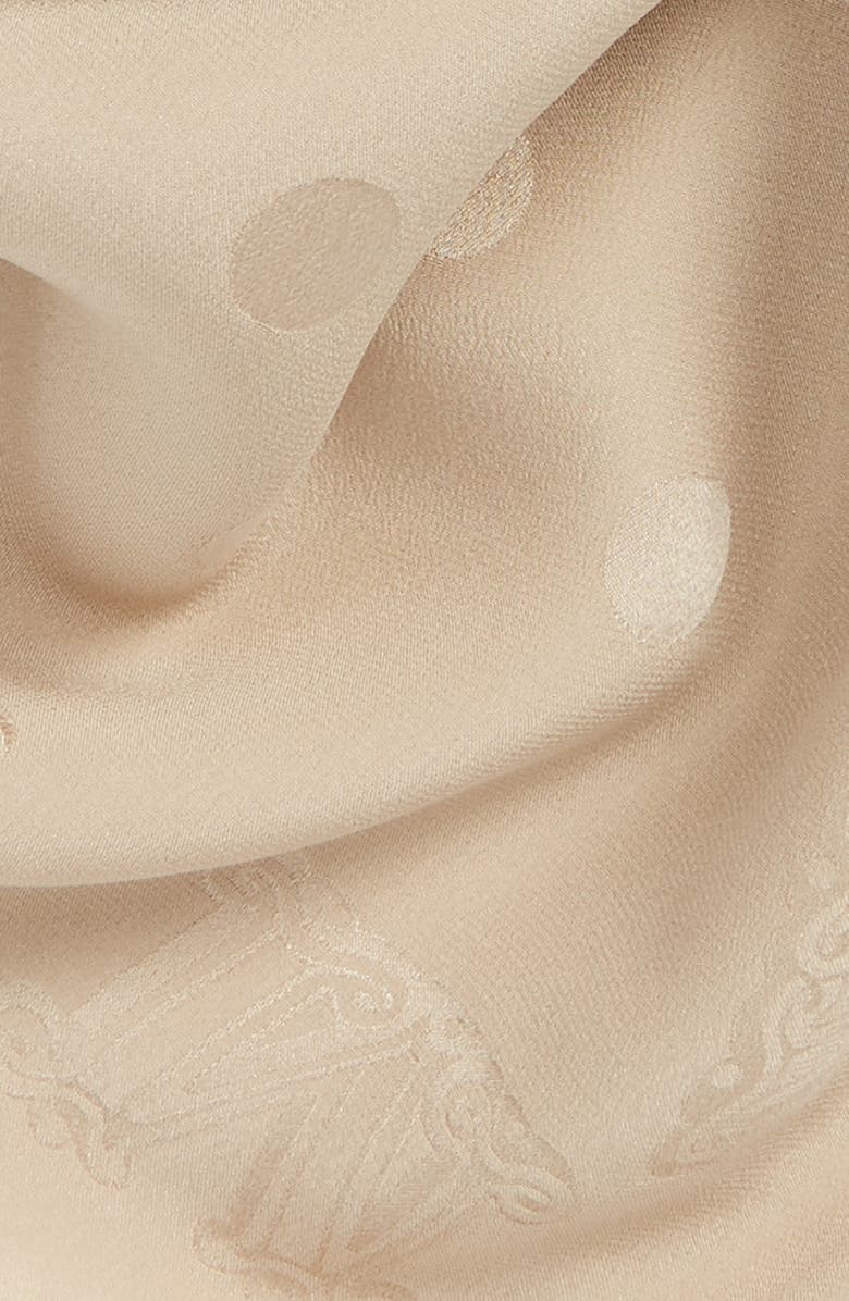 Max Mara Saveria Polka Dot Jacquard Silk Scarf, Alternate, color, 