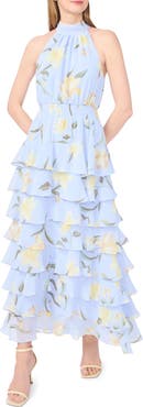 1.STATE Floral Tiered Maxi Dress