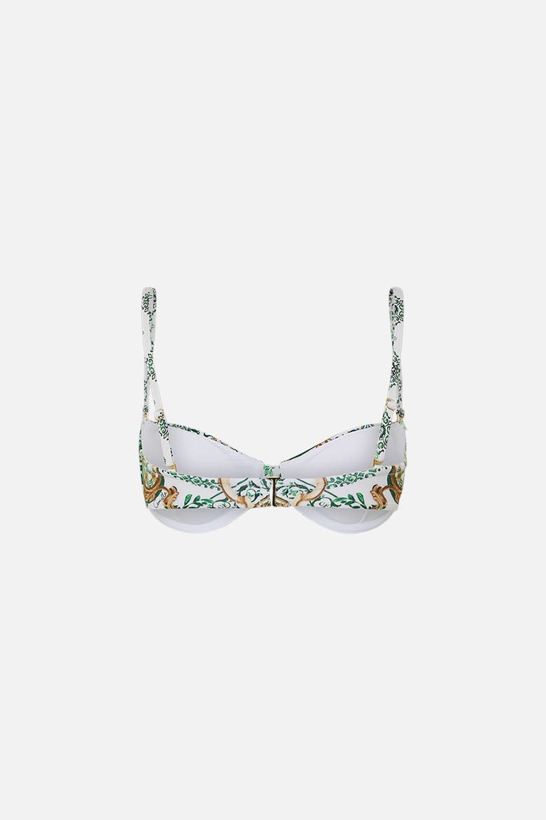 Ruched Underwire Bra With Removable Straps Corridor Of Calm, Alternate, color, Corridor Of Calm