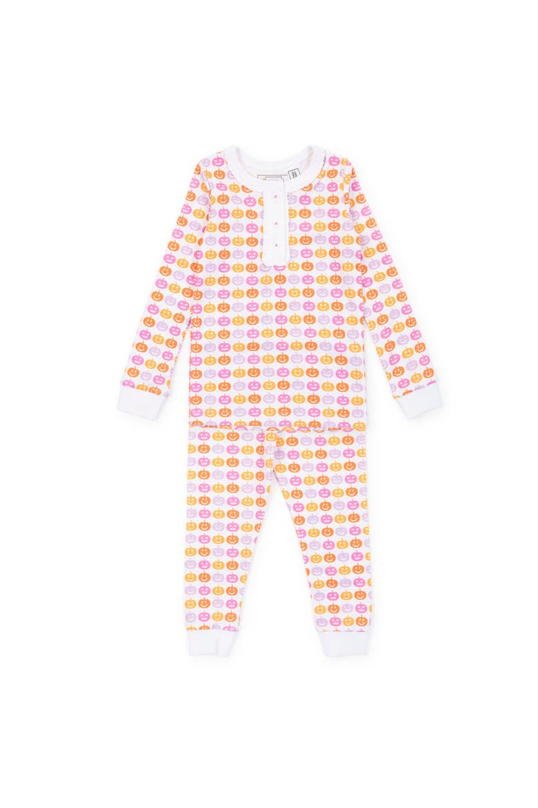 Alden Girls' Pajama Pant Set, Main, color, Preppy Pumpkins Bright