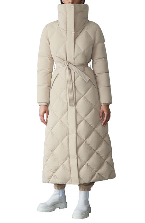 Laurella 2-in-1 Belted Quilted Down Long Coat
