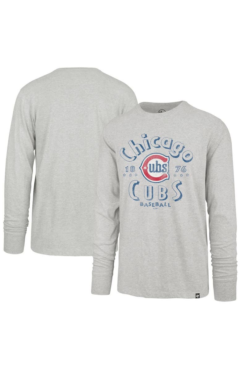 '47 Men's '47 Gray Chicago Cubs Circle Change Franklin Long Sleeve T-Shirt, Alternate, color, Gray
