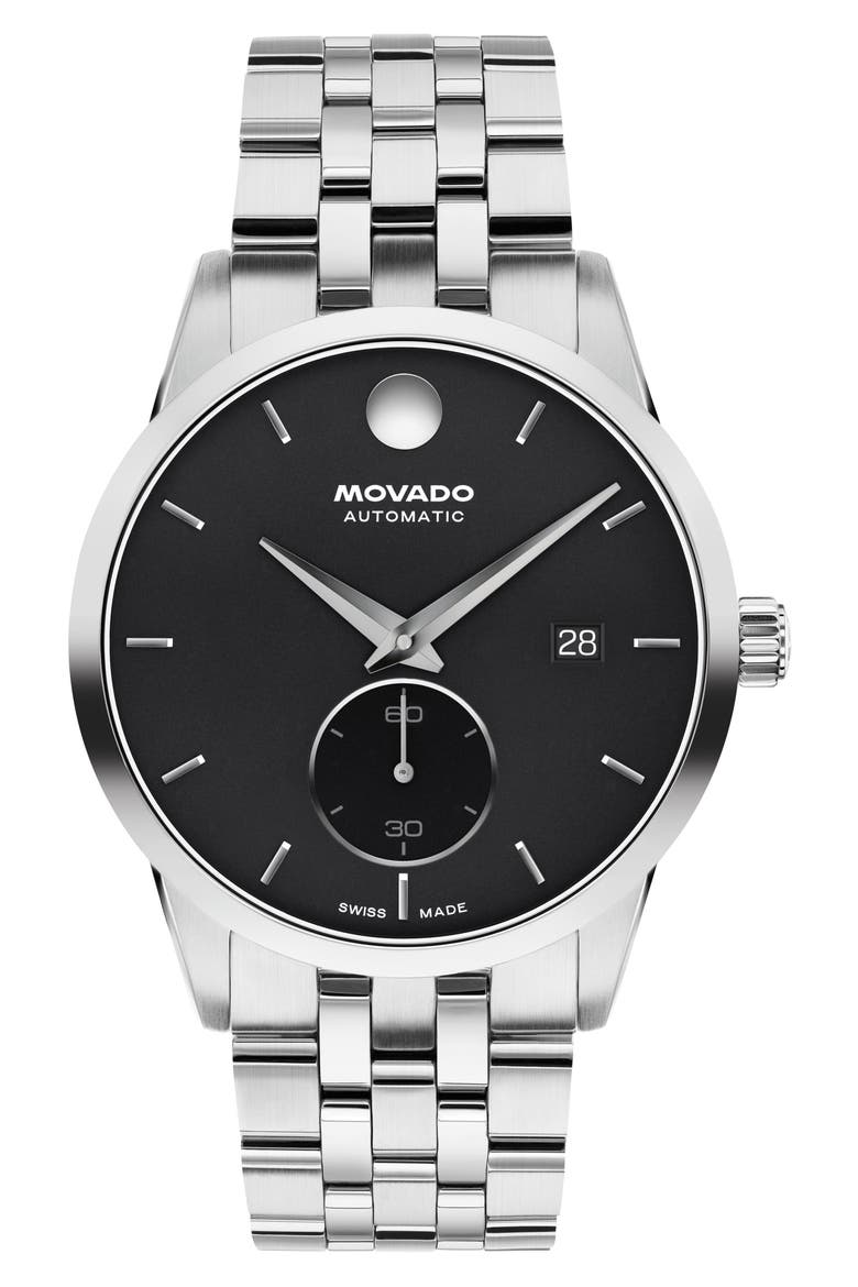 Museum Taga Automatic Bracelet Watch, Main, color, BLACK